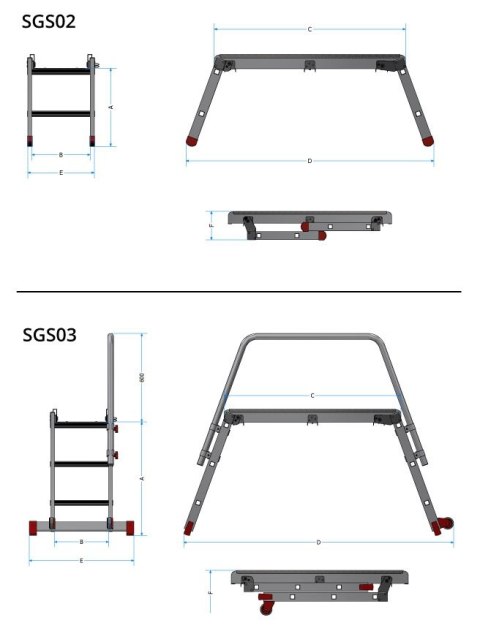 FARAONE SKŁADANA PLATFORMA ROBOCZA SGS2 FARAONE SKŁADANA PLATFORMA ROBOCZA SGS2