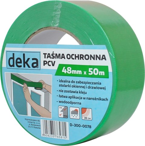 DEKA TAŚMA OCHRONNA PCV DO STOLARKI 48MM*50M DEKA TAŚMA OCHRONNA PCV DO STOLARKI 48MM*50M