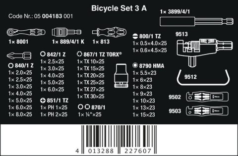 WERA ZESTAW NARZĘDZI DO NAPRAWY ROWERÓW BICYCLE SET 3 A 40 CZĘŚĆ WERA ZESTAW NARZĘDZI DO NAPRAWY ROWERÓW BICYCLE SET 3 A 40 CZĘŚĆ