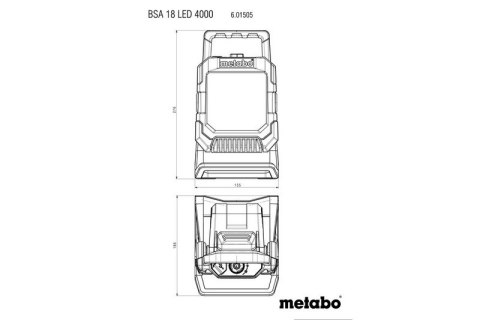 METABO LAMPA BUDOWLANA BSA 18 LED 4000 METABO LAMPA BUDOWLANA BSA 18 LED 4000