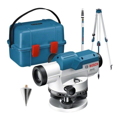 BOSCH NIWELATOR OPTYCZNY GOL20D SET + BT160 + GR50 BOSCH NIWELATOR OPTYCZNY GOL20D SET + BT160 + GR50