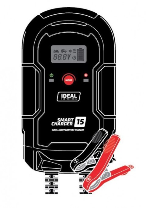IDEAL PROSTOWNIK INTELIGENTNY DO ŁADOWANIA SMART CHARGER 15 LCD IDEAL PROSTOWNIK INTELIGENTNY DO ŁADOWANIA SMART CHARGER 15 LCD