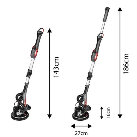 GRAPHITE SZLIFIERKA DO GIPSU 800W , 225MM/215 MM, LED GRAPHITE SZLIFIERKA DO GIPSU 800W , 225MM/215 MM, LED