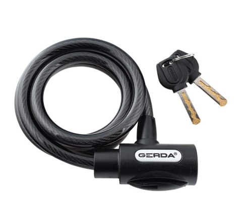 GERDA ZAPIĘCIE ROWEROWE LINKA, CZARNY, KORPUS OKRĄGŁY FLEX 1200/8V GERDA ZAPIĘCIE ROWEROWE LINKA, CZARNY, KORPUS OKRĄGŁY FLEX 1200/8V
