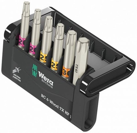 WERA ZESTAW BITÓW BIT-CHECK 6 WOOD TX HF 1 SB, 6CZ. WERA ZESTAW BITÓW BIT-CHECK 6 WOOD TX HF 1 SB, 6CZ.