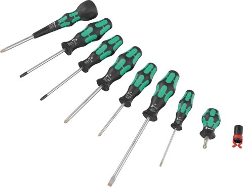 WERA ZESTAW WKRĘTAKÓW Z RĘKOJEŚCIĄ KULISTĄ BALL-GRIP SET 1, 9CZ. WERA ZESTAW WKRĘTAKÓW Z RĘKOJEŚCIĄ KULISTĄ BALL-GRIP SET 1, 9CZ.