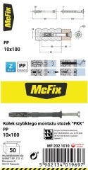 MC FIX KOŁEK SZYBKI MONTAŻ STOŻEK PP 10*100MM