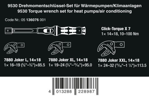 WERA KOMPLET KLUCZY DYNAMOMETR.CLICK-TORQUE DO KOŃC.WTYKOWYCH 4CZ WERA KOMPLET KLUCZY DYNAMOMETR.CLICK-TORQUE DO KOŃC.WTYKOWYCH 4CZ