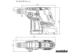 METABO MŁOT UDAROWY OBROTOWY AKUMULATOROWY KH 18 LTX BL 24
