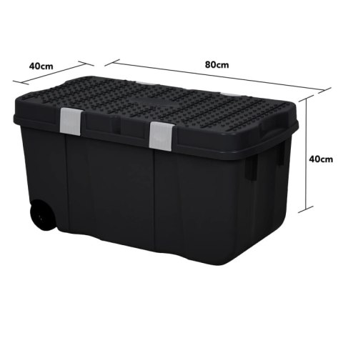 WHAM POJEMNIK/KUFER NA DWÓCH KOŁACH WHAM, CZARNY 100L WHAM POJEMNIK/KUFER NA DWÓCH KOŁACH WHAM, CZARNY 100L