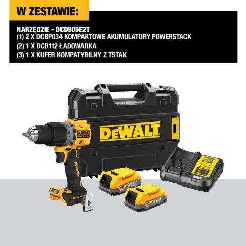 DEWALT WIERTARKO-WKRĘTARKA AKUM. Z UDAREM XR 18V 2*1.7AH