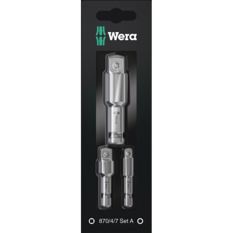 WERA ZESTAW ADAPTERÓW DO KLUCZY NASAD. 1/4'', 3/8'', 1/2''