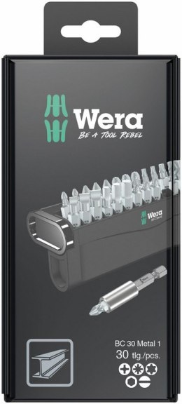 WERA ZESTAW BITÓW BIT-CHECK 30 METAL 1 SB, 30 CZ.