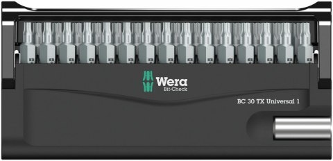 WERA ZESTAW BITÓW BIT-CHECK 30 TX UNIVERSAL 1 SB, 30 CZ. WERA ZESTAW BITÓW BIT-CHECK 30 TX UNIVERSAL 1 SB, 30 CZ.