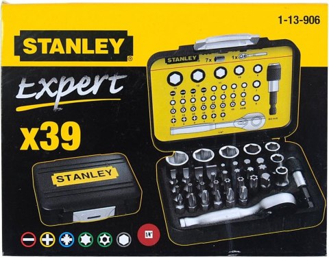 STANLEY ZESTAW BITÓW I NASADEK 1/4'' Z GRZECHOTKĄ 39SZT. STANLEY ZESTAW BITÓW I NASADEK 1/4'' Z GRZECHOTKĄ 39SZT.