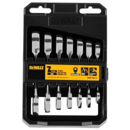 DEWALT ZESTAW KLUCZY PŁASKO-OCZKO. Z GRZECHOTKĄ 7 EL.