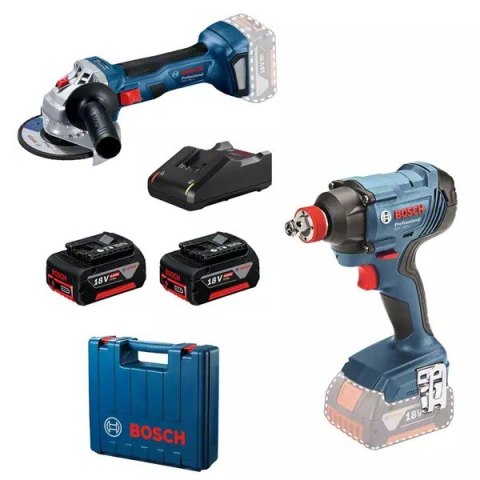 BOSCH ZESTAW NARZĘDZI GDX 180 + GWS 180 2*4.0AH BOSCH ZESTAW NARZĘDZI GDX 180 + GWS 180 2*4.0AH
