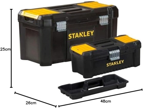 STANLEY ZESTAW SKRZYŃ NARZĘDZIOWYCH ESSENTIAL 19'', 12.5'' STANLEY ZESTAW SKRZYŃ NARZĘDZIOWYCH ESSENTIAL 19'', 12.5''