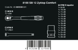 WERA GRZECHOTKA ZYKLOP COMFORT SB 13 3/8'' W ZEST. METRYCZ, 11CZ.