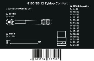 WERA GRZECHOTKA ZYKLOP COMFORT SB 13 3/8'' W ZEST. METRYCZ, 11CZ. WERA GRZECHOTKA ZYKLOP COMFORT SB 13 3/8'' W ZEST. METRYCZ, 11CZ.