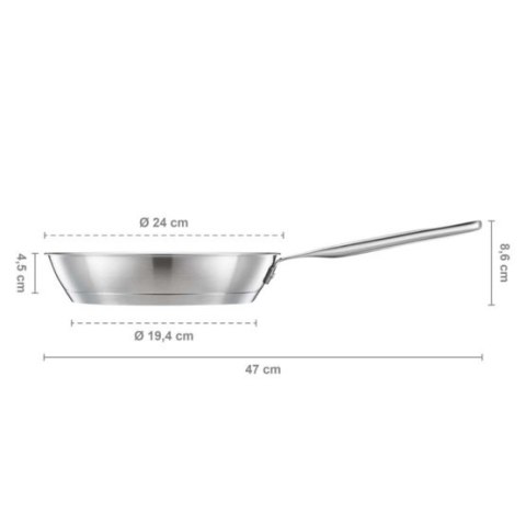 FISKARS PATELNIA ALL STEEL PURE 24CM FISKARS PATELNIA ALL STEEL PURE 24CM
