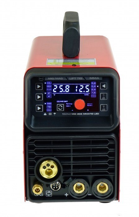 IDEAL PÓŁAUTOMAT SPAWALNICZY TECNOMIG 203 MIG/TIG/MMA SYNERGIC LED IDEAL PÓŁAUTOMAT SPAWALNICZY TECNOMIG 203 MIG/TIG/MMA SYNERGIC LED