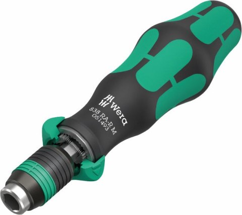 WERA RĘKOJEŚĆ Z UCHWYTEM DO GROTÓW 838 RA-R,FUNKCJA GRZECH. 1/4'' WERA RĘKOJEŚĆ Z UCHWYTEM DO GROTÓW 838 RA-R,FUNKCJA GRZECH. 1/4''