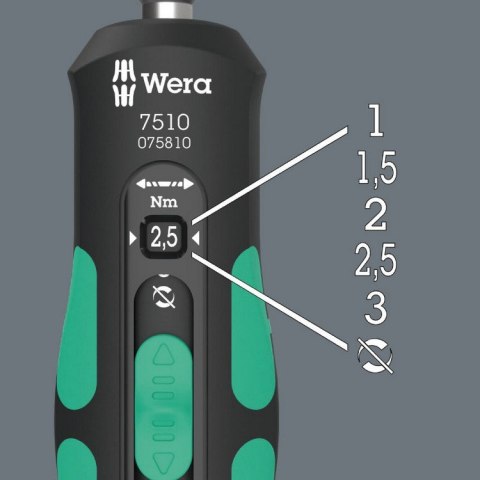 WERA WKRĘTAK DYNAMOMETRYCZNY SAFE-TORQUE SPEED 7510,1-3 NM, 1/4'' WERA WKRĘTAK DYNAMOMETRYCZNY SAFE-TORQUE SPEED 7510,1-3 NM, 1/4''