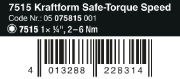 WERA WKRĘTAK DYNAMOMETRYCZNY SAFE-TORQUE SPEED 7515,2-6 NM, 1/4'' WERA WKRĘTAK DYNAMOMETRYCZNY SAFE-TORQUE SPEED 7515,2-6 NM, 1/4''