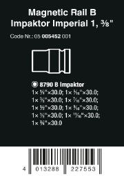WERA ZESTAW KLUCZY NASAD. ZYKLOP 3/8'',B IMPAKTOR,LISTW.MAGN.9CZ. WERA ZESTAW KLUCZY NASAD. ZYKLOP 3/8'',B IMPAKTOR,LISTW.MAGN.9CZ.
