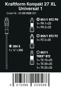 WERA ZESTAW KRAFTFORM KOMPAKT 27 XL UNIVERSAL 1, 7 CZ.