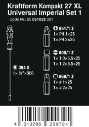 WERA ZESTAW KRAFTFORM KOMPAKT 27 XL UNIVERSAL IMPERIAL SET 1, 7CZ WERA ZESTAW KRAFTFORM KOMPAKT 27 XL UNIVERSAL IMPERIAL SET 1, 7CZ
