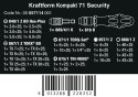 WERA ZESTAW KRAFTFORM KOMPAKT 71 SECURITY, 32 CZ.