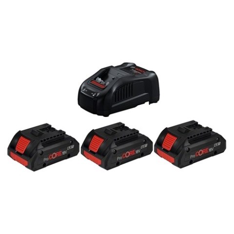 BOSCH ZESTAW STARTOWY PROCORE 18V 3*4.0AH + ŁADOWARKA GAL 1880 BOSCH ZESTAW STARTOWY PROCORE 18V 3*4.0AH + ŁADOWARKA GAL 1880