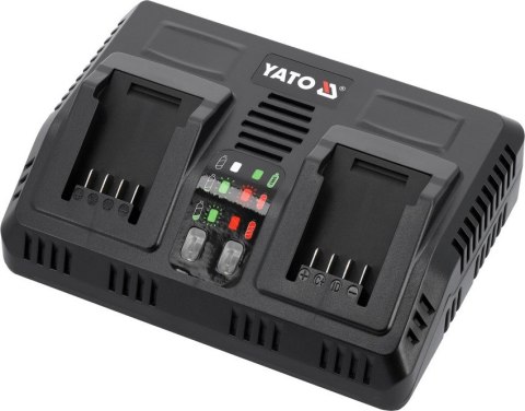 YATO INTELIGENTNA ŁADOWARKA PODWÓJNA 18V (2,4-4,5A) YATO INTELIGENTNA ŁADOWARKA PODWÓJNA 18V (2,4-4,5A)