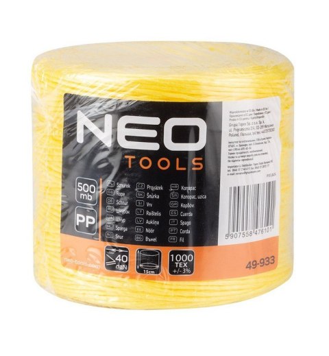 NEO SZNUREK POLIPROPYLENOWY 500M NEO SZNUREK POLIPROPYLENOWY 500M