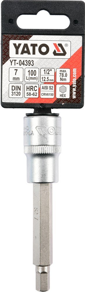 YATO KLUCZ TRZPIENIOWY 1/2''HEX 7MM L100MM YATO KLUCZ TRZPIENIOWY 1/2''HEX 7MM L100MM
