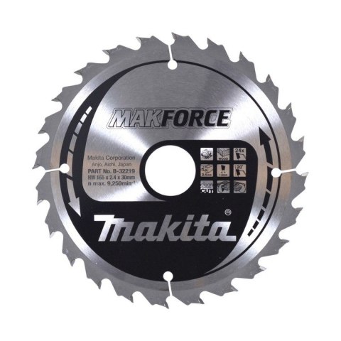 MAKITA PIŁA SPIEKOWA DO DREWNA MAKFORCE 165*30MM 24Z MAKITA PIŁA SPIEKOWA DO DREWNA MAKFORCE 165*30MM 24Z