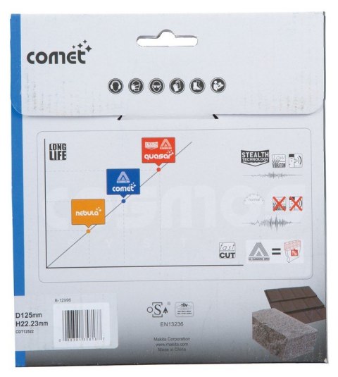 MAKITA TARCZA DIAMENTOWA COMET 125*22MM SEGMENT 7 MM MAKITA TARCZA DIAMENTOWA COMET 125*22MM SEGMENT 7 MM