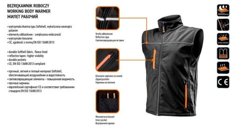 NEO BEZRĘKAWNIK ROBOCZY SOFTSHELL ROZMIAR M NEO BEZRĘKAWNIK ROBOCZY SOFTSHELL ROZMIAR M