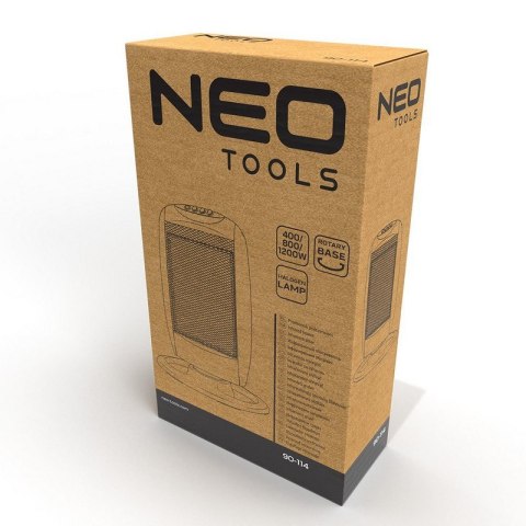 NEO PROMIENNIK HALOGENOWY PODCZERWIENI 400W/800W/1200W CZARNY NEO PROMIENNIK HALOGENOWY PODCZERWIENI 400W/800W/1200W CZARNY