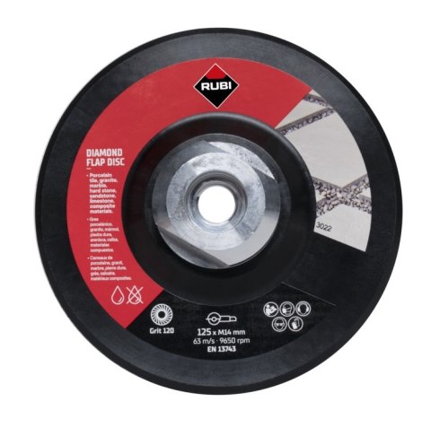 RUBI TARCZA ELASTYCZNA FLAP DISC 100/120 115MM ŚREDNI RUBI TARCZA ELASTYCZNA FLAP DISC 100/120 115MM ŚREDNI