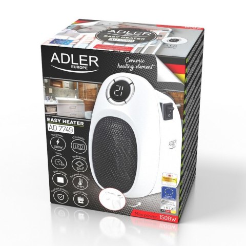 ADLER TERMOWENTYLATOR GNIAZDKOWY BIAŁY AD 7746 ADLER TERMOWENTYLATOR GNIAZDKOWY BIAŁY AD 7746