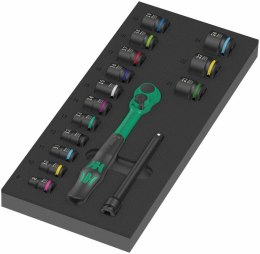 WERA WKŁADKA PIANKOWA 9724 ZESTAW Z GRZECHOTKĄ ZYKLOP 3/8'' 16CZ.