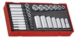 TENG TOOLS ZESTAW NASADEK CALOWYCH CHWYT KWADRATOWY 1/4'' I 3/8'' 32CZ