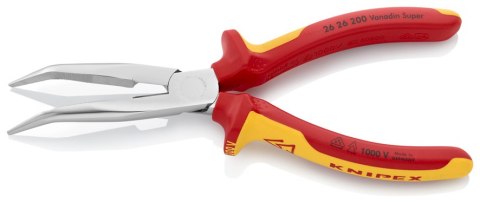 KNIPEX SZCZYPCE IZOLOWANE WYDŁUŻONE WYGIĘTE TNĄCE PÓŁOKRĄGŁE 200MM KNIPEX SZCZYPCE IZOLOWANE WYDŁUŻONE WYGIĘTE TNĄCE PÓŁOKRĄGŁE 200MM