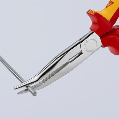 KNIPEX SZCZYPCE IZOLOWANE WYDŁUŻONE WYGIĘTE TNĄCE PÓŁOKRĄGŁE 200MM KNIPEX SZCZYPCE IZOLOWANE WYDŁUŻONE WYGIĘTE TNĄCE PÓŁOKRĄGŁE 200MM