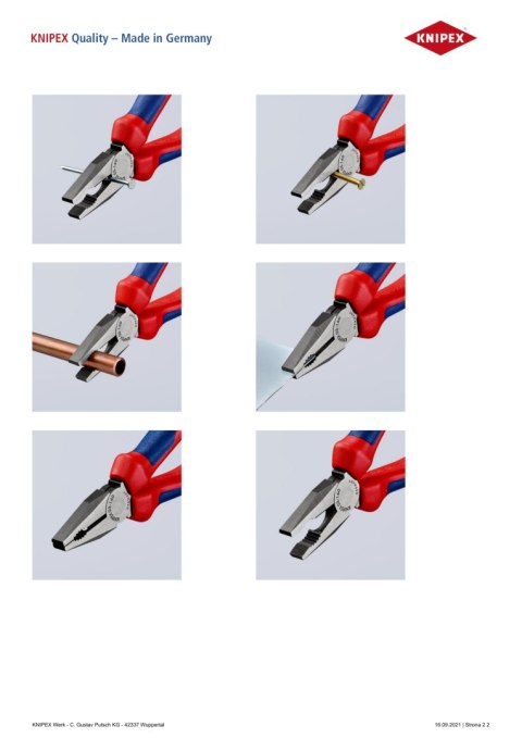 KNIPEX SZCZYPCE UNIWERSALNE PVC 160MM KNIPEX SZCZYPCE UNIWERSALNE PVC 160MM