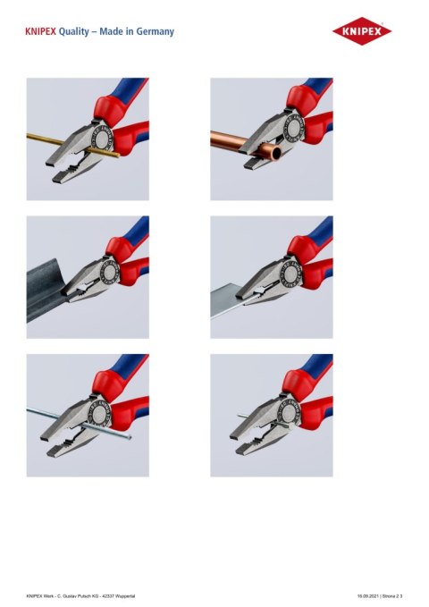 KNIPEX SZCZYPCE UNIWERSALNE PVC 180MM KNIPEX SZCZYPCE UNIWERSALNE PVC 180MM