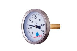 DIAMOND TERMOMETR ŚR 63MM 0-120C, TYŁ-GW 1/2'